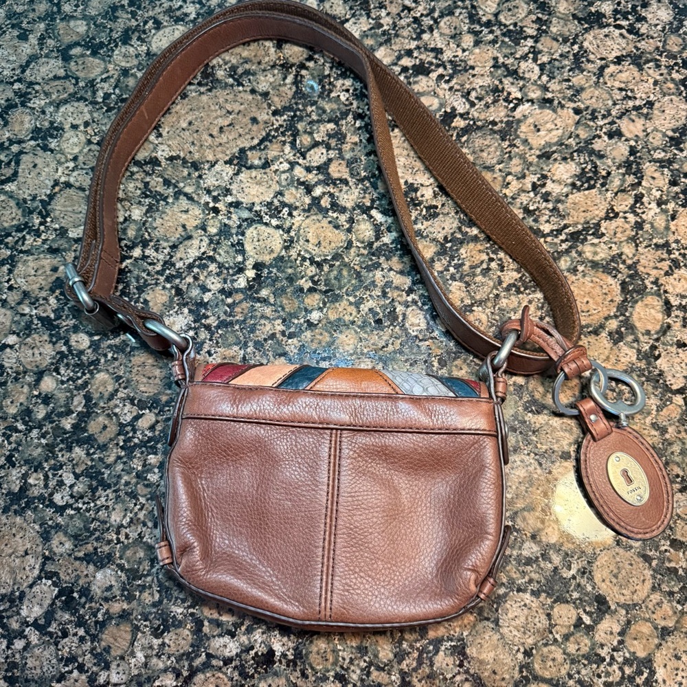 Fossil Women's Multicolor Patchwork Leather Bag - image 8